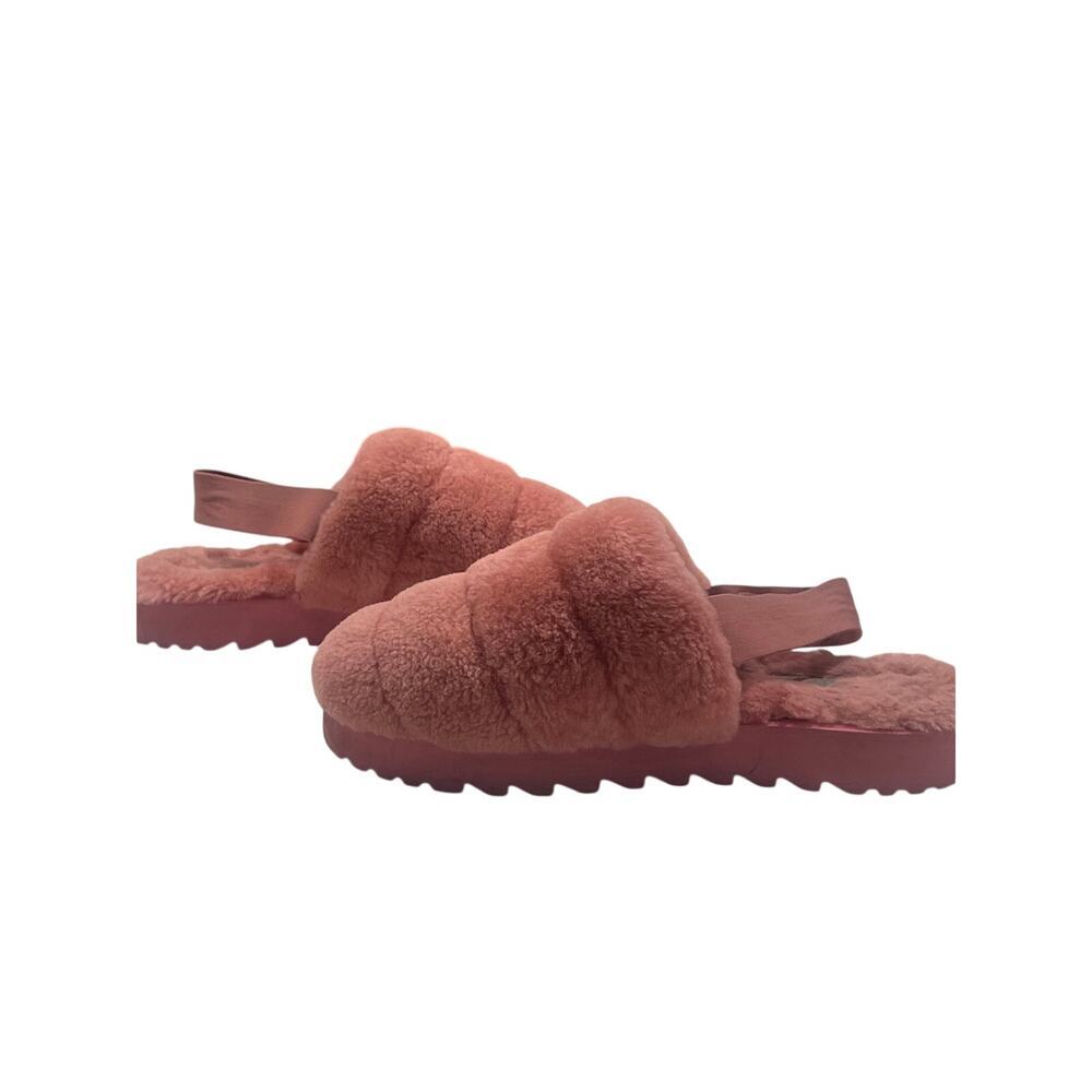 Cozy Pink Faux Fur Slingback Slippers – Women’s Size 9